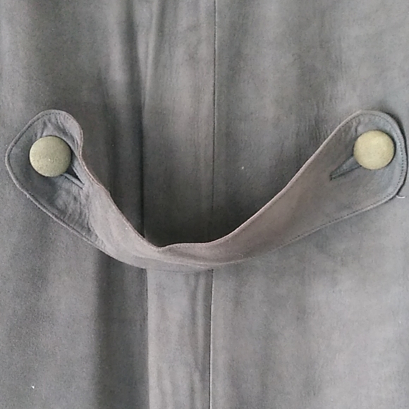 1940s Chocolate Brown Suede Coat Size Small - Picture 6 of 8